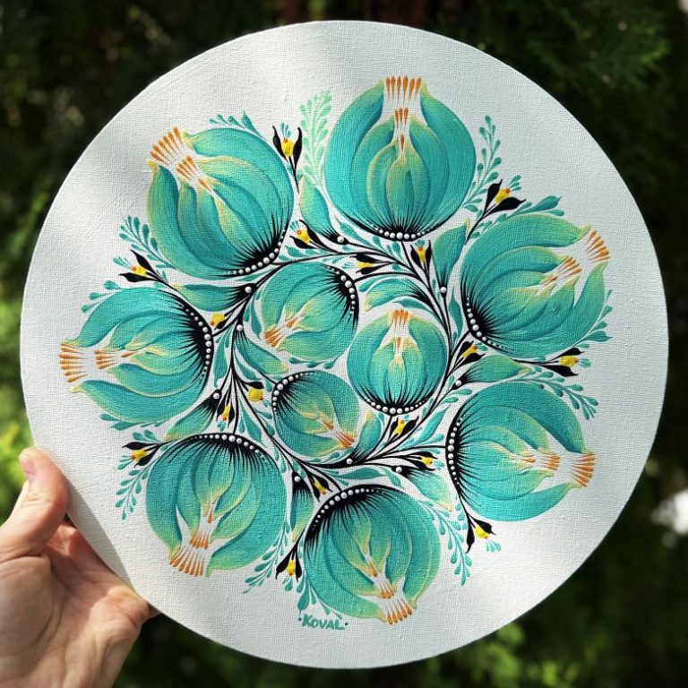 Blue Bloom — painting by Olena Koval